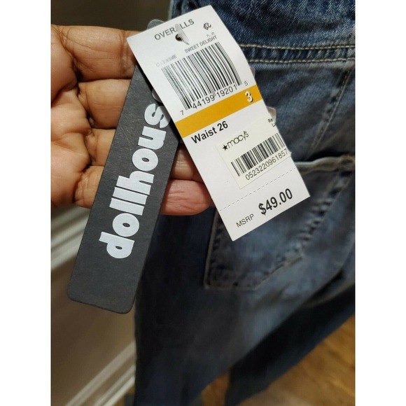 Dollhouse Women's Blue Denim Cotton Scoop Neck Casual Jeans Jumpsuit Size 3 - Picture 8 of 12